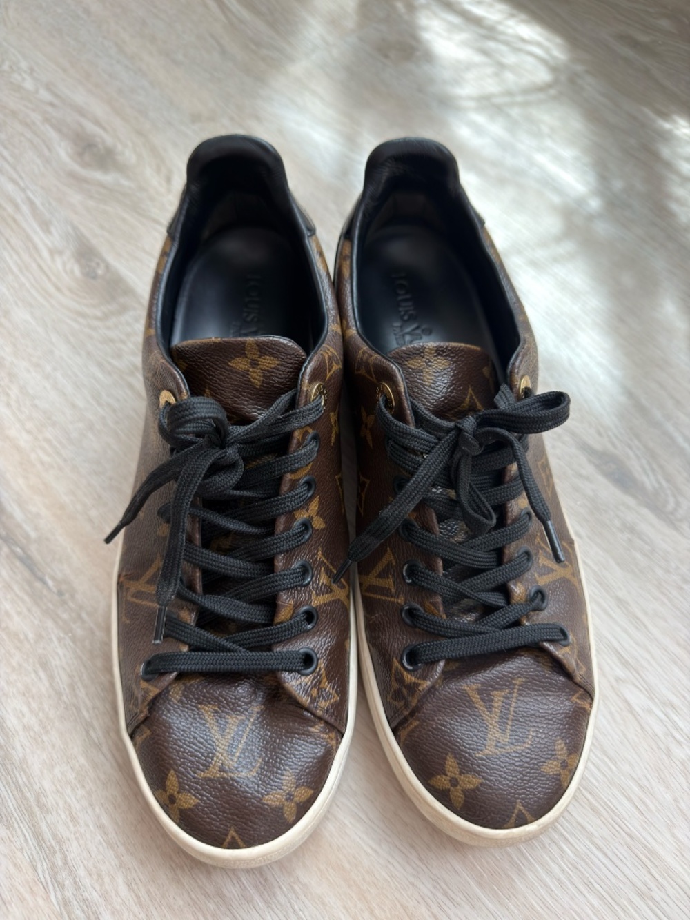 Louis Vuitton Frontrow Sneakers Brown Monogram Size 38.5